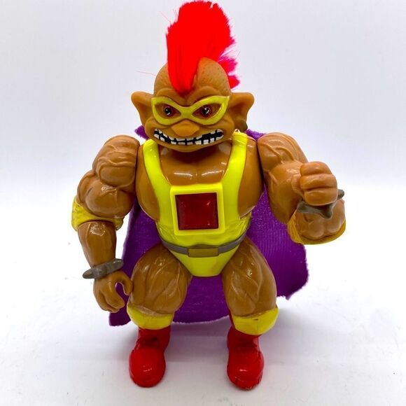 Vintage Stone Protectors Troll Chester the Wrestler Action Figure Cape 1992 - Picture 1 of 13